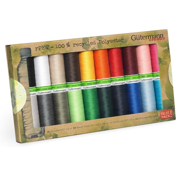 Gtermann creativ Sewing thread set rPET with 20 spools Sew-all Thread 100 m
