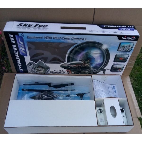 Silver Lit Power in Air Sky Eye 2.4 GHz 3 Channel Control RC Helicopter 84602