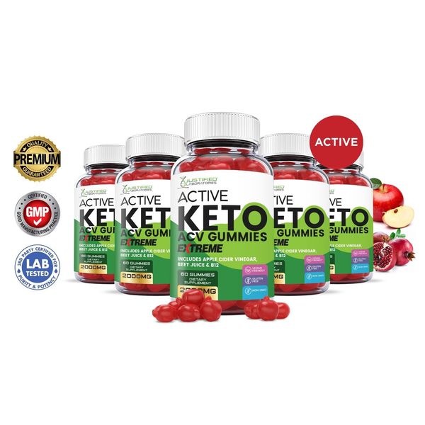 Active Keto Extreme ACV Gummies 2000MG Apple Cider Vinegar  300