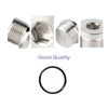 Olivia & Oliver 5pcs o2 sensor 304 Stainless Steel Inner Hex Head Pipe Fitting Plug Bung M18x1.5 Threads