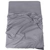 Utopia Bedding Flat Sheet Double- Easy Care Soft Brushed Polyester-Microfiber Fabric - Wrinkle, Shrinkage, and Fade Resistant – Grey