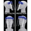 10 Pack Reusable Clear Full Face Shields/Face Masks with Sponge Pad Elastic band