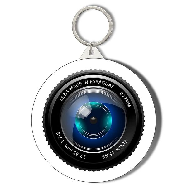 Gift Insanity CAMERA LENS LARGE 58mm ROUND KEYRING