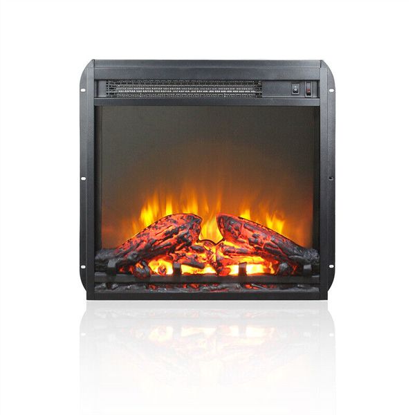 18 Inch Electric Fireplace Insert with Realistic Flame & Overheating Protection