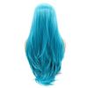 Blue Lace Front Wig Long Light Blue Full Lace Wig Natural Hairline Realistic Pastel Blue Wigs for Women Glueless Heat Resistant Fiber Hair Drag Queen