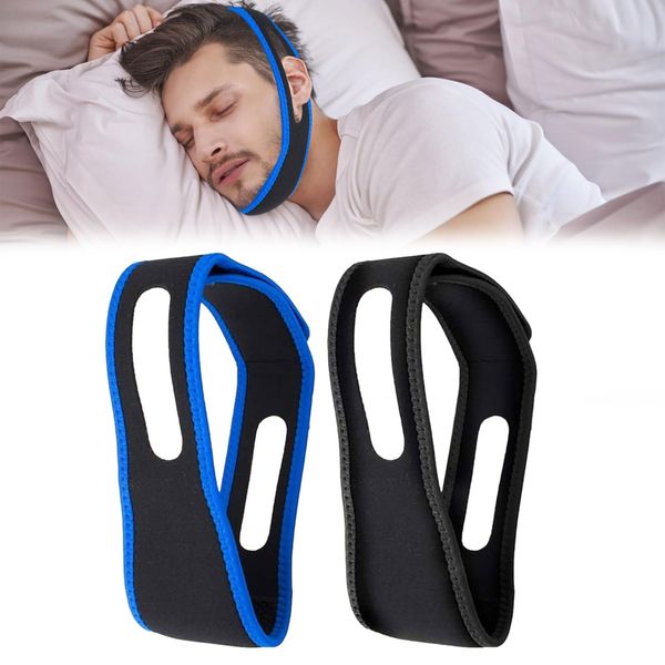 2Pcs Anti Snoring Devices,Chin Strap,Anti Snoring Chin Strap,Chin Strap Mouth Breathing,Snore Reducing Aids,Snoring Aids for Men,Comfortable Stop Snoring Aids for Women Men Natural Solution