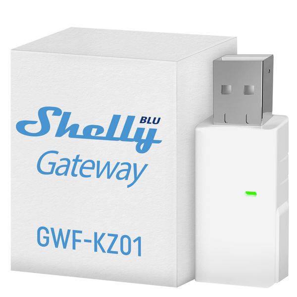 Shelly BLU Gateway | Bluetooth WiFi Gateway In a USB-A Dongle | Home Automation | Compatible with Alexa & Google Home | iOS Android App | No Hub Required | Wireless