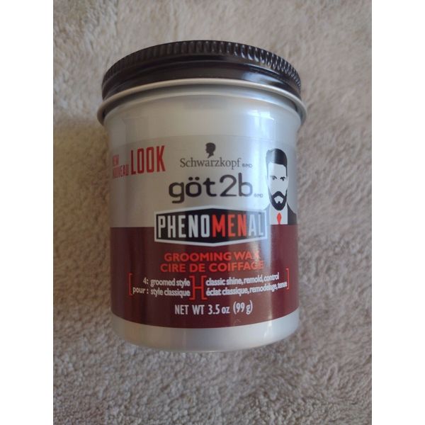 Schwarzkopf Got2b Phenomenal Grooming Hair Wax 3.5Oz Groomed Style Classic Shine