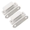 sourcing map 2pcs Plastic Shell Metal Plate Cabinet Door Cupboard Magnetic Catch