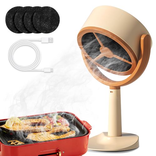 SYNAMENO Portable Range Hood For Cooking Desktop Kitchen Exhaust With 5 Detachable Filters 2-Speed Suction, Hangable & Stand Design, For Hot Pot, Indoor Bbq, Small Kitchen, Rv Camping