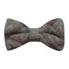 King & Priory Heritage Pebble Grey Check Bow Tie