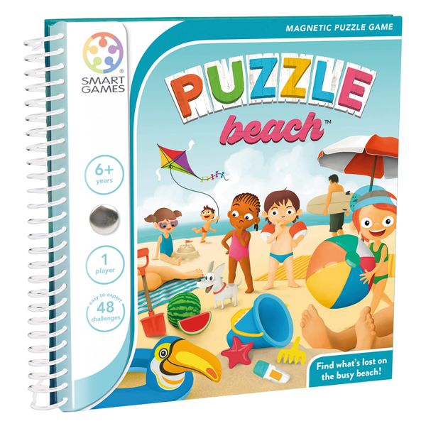 Smart Games - Puzzle Beach, Magnetic Puzzle Game with 48 Challenges, 6+ Years