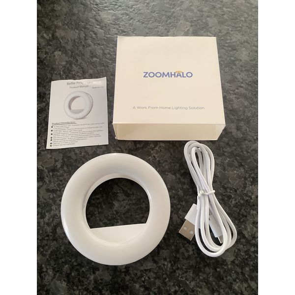 Phone Selfie Ring Light USB Rechargeable LED With 3 Brightness Modes & USB Cable