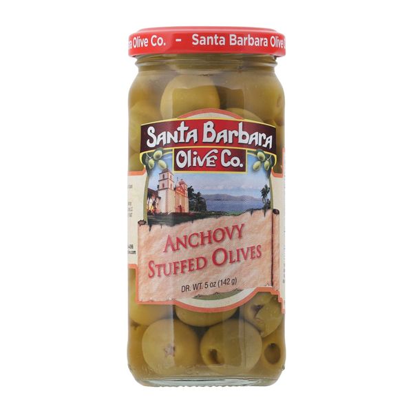 Santa Barbara Olive Anchovy Stuffed Olives, 5 oz