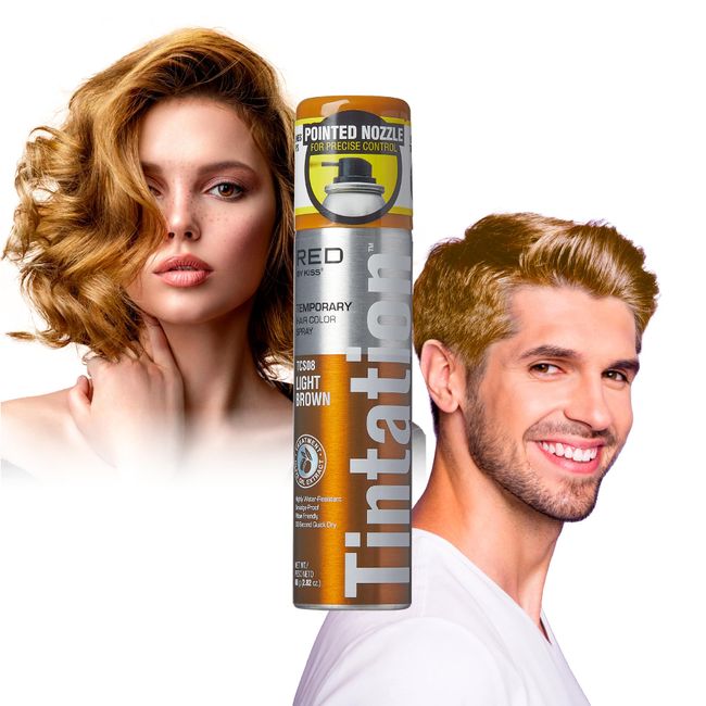 KISS Tintation Temporary Hair Color Spray (TCS08 - Light Brown)