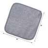 Polyte Premium Hypoallergenic Microfiber Makeup Remover and Facial Cleansing Cloth, 8 x 8 in, 6 Pack (Gray)