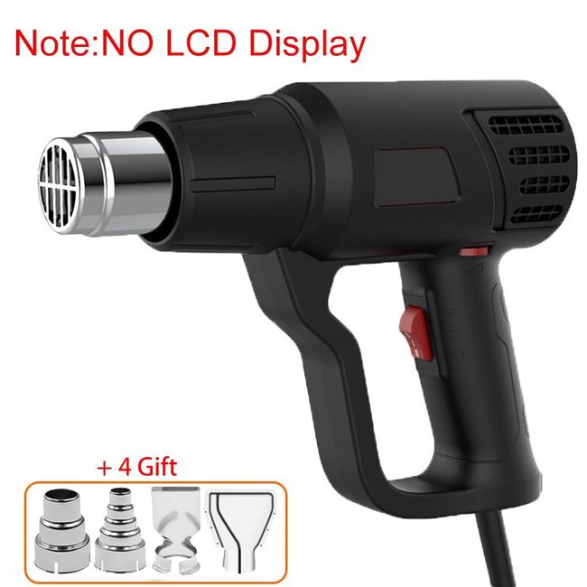 2000W Heat Gun Kit Industrial Hot Air Gun Fast Heating LCD Digital  Temperature-controlled Heat Gun