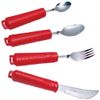 NRS Healthcare Red Handled Cutlery - 4 Piece Set