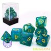 Bescon Moonstone Dice Set Peacock Blue, Bescon Polyhedral Moonstone RPG Dice Set