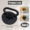 2 Pcs 1.65 In Sink Plugs, Sink Plugs With Pull Ring, For Kitchen And Bathroom(Black)
