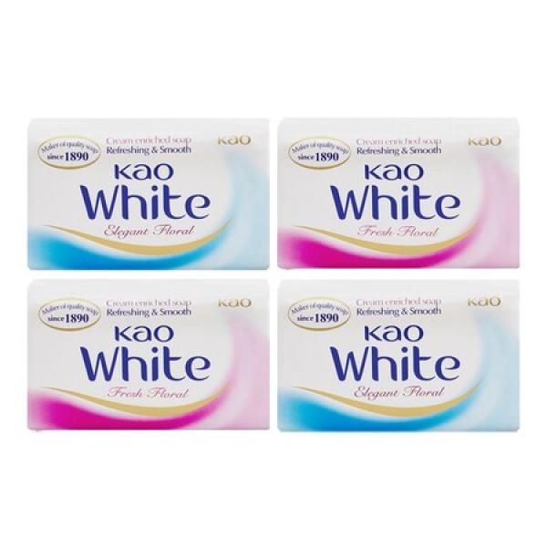 Kao White Bar Soap 130g x 12ea Moist all-in-one soap face wash shower cleansing_MC