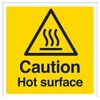 Vsafety Caution, Hot Surface Warning Sign - 200mm x 200mm - 1mm Rigid Plastic