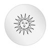 Flox Creative 15 51mm Matt Circle Stickers Sun Face Illustration