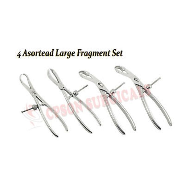 4 Assorted Orthopedic Surgical Instrument Custom Made Large Fragment Set SS