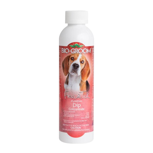 Bio-Groom Flea & Tick Dog Concentrate – Flea and Tick Prevention for Dogs, Cat Flea Treatment, Cruelty-Free, Made in USA, Natural Tick Repellent, Pyrethrin Insecticide – 8 fl oz 1-Pack