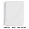 Microfibre Fitted Sheets Luxurious Easy Care Super Soft All Year Round Bed Sheets (White, Single)