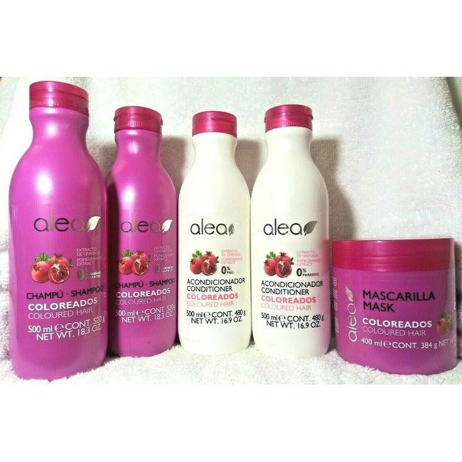 Alea Coloreados Coloured Hair Pomegranate Extract Shampoo + Conditioner + Mask