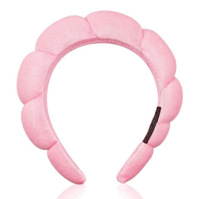 Ayesha Spa Headband for Women Sponge Headband for Washing Face Clouds Soft Hairband Skincare Makeup Headbands for Women Girls Shower Makeup Skincare (Pink)