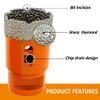 BGTEC Dry Diamond Core Drill Bits Diameter 25mm for Porcelain Tile Ceramic Marble Brick M14 Thread