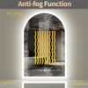 Smart LED Bathroom Mirror Time Date Temp Display Anti-fog Backlit Mirror w Light