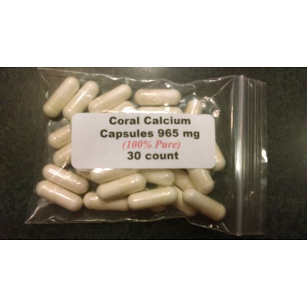 Coral Calicum Capsules (100% Pure) 965mg.  30 count