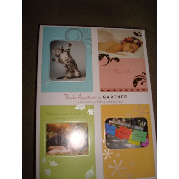 GARTNER THANK YOU CARDS 12 CARDS AND ENVELOPES