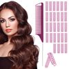 28Pcs Rollers Hair Curlers, Self Grip Hair Rollers ,Hair Rollers for Volum, Snap on Hair Curlers Sleep in,for Women Hair Styling No Hair Damaging for Long Hair,Medium and Short Hair