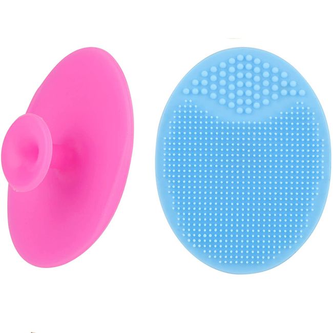 2 Pack Face Scrubber Soft Silicone Facial Cleansing Brush Face Exfoliator Scrub