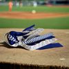 Electric Blue Ponytail Soccer Streamer Hair Bow