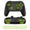 eXtremeRate Clear Black Programable RISE4 Remap Kit for Nintendo Switch Pro Controller, Upgrade Board & Redesigned Back Shell & Back Buttons for Nintendo Switch Pro Controller -Controller NOT Included