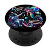 Cosmic Encounter - Astronaut Meets Space Mermaid Psychedelic PopSockets Standard PopGrip