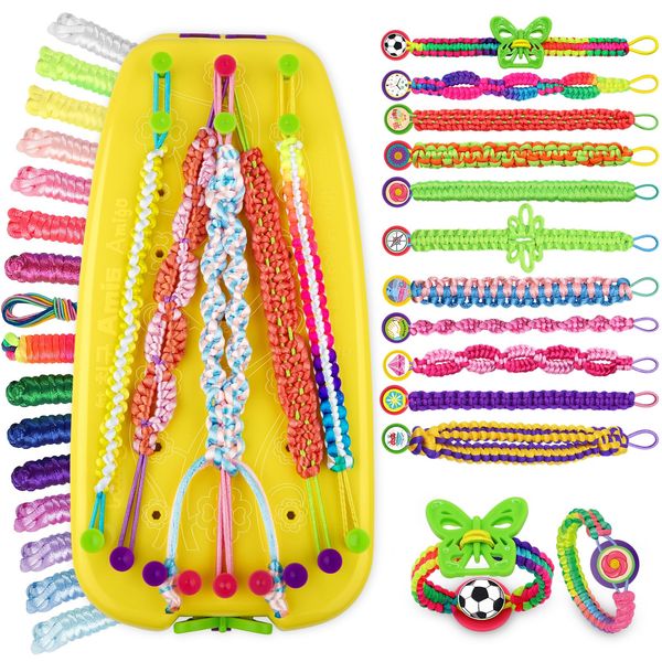 Fairy Maker Friendship Bracelet Making Kit, Arts and Crafts for Ages 7 8 9 10 11 12 Year Old, Birthday DIY Bracelet Making Present Christmas Gifts Ideas for Girls Travel Activity Set