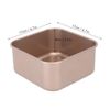 CHEOTIME Baking Pan Deep Square Cake Pan, Stick Proof Stackable Thickened Carbon Steel Baking Sheet Lightweight Dishwasher Safe for Cake Bread(Small)