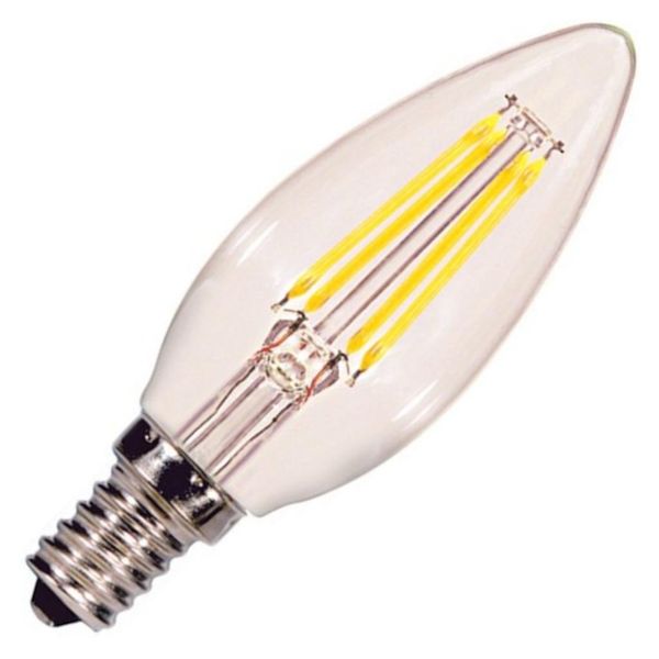 Satco 09922 - 3.5W CTC/LED/27K/CL/120V S9922 Candle LED Light Bulb