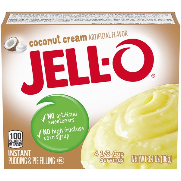 Jell-O Cook and Serve Coconut Cream Pudding, 3.4 oz Box