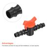 sourcing map 4 Pack Ball Valve 16 mm Connector Shut-off Switch Plastic Drip Hose