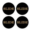 Slide Round Door Sign 2.75" - (1 Pack) Disc (Black/Gold)
