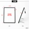 LED Poster Panel Thin Black/Silver Poster Frame Backlight Light Panel Lightweight Store Sign [led-pu-a4-bk]