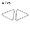 sourcing map Metal Triangle Ring Buckle 2"(50mm) Inner Width 5mm Thick for Strap Craft DIY 4pcs
