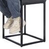 Set of 2 for Kitchen Counter Backless Modern Square Barstools Height 24" Black